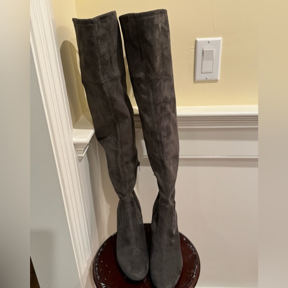 Ivanka Trump Grey Suede Over The Knee Boot Size 9.5M - Picture 11 of 11